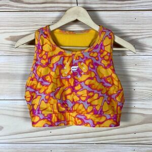 Fabletics Surf Sand Sports Bra Women XL Orange Yellow
